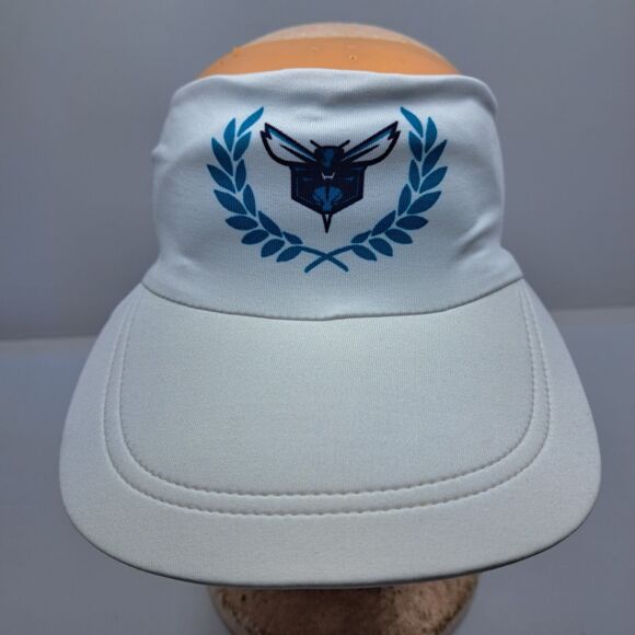 Charlotte Hornets Accessories - Charlotte Hornets Womens Visor Headband Hat White Blue Logo Novant Health